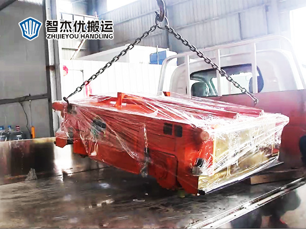 弧形軌道電動平車發貨現場